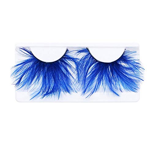 False Eyelashes Feather False Eyelashes Colorful Eye Lashes long Eyelashes with Thick Color Fashion Nightclub Makeup Fake Eyelashes