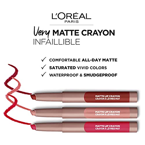 L'Oreal Infallible Matte Lip Crayon Lipstick 104 Tres Sweet