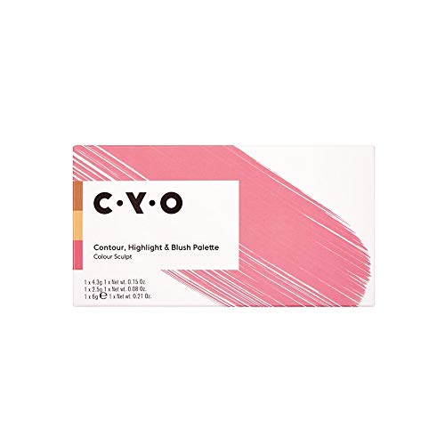 CYO Colour Sculpt Contour, Highlight & Blush Palette- Fair/Medium