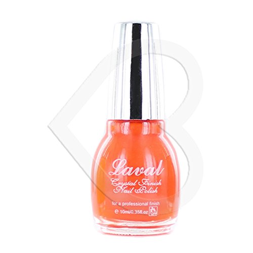 Laval Crystal Finish Nail Polish - Ultra Orange