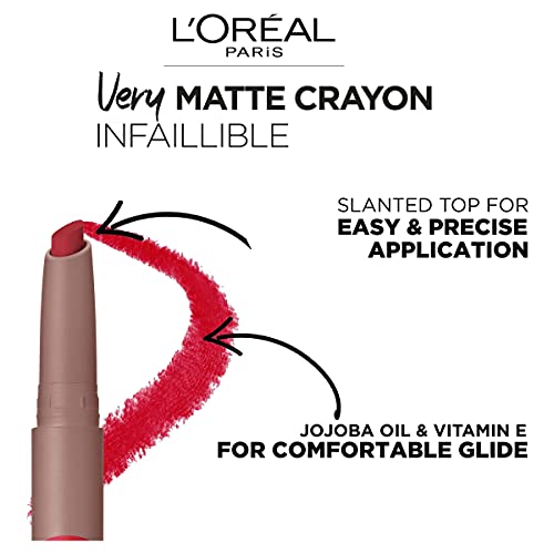 L'Oreal Infallible Matte Lip Crayon Lipstick 104 Tres Sweet