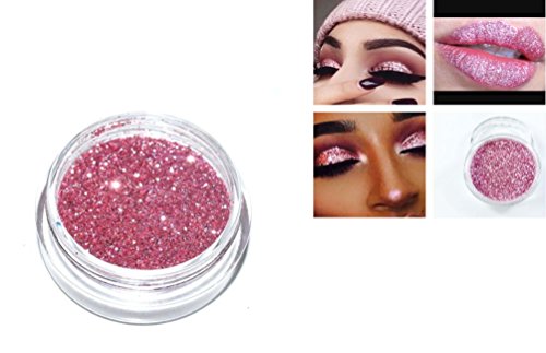 Crystal Rose Pink Eye Shadow Loose Glitter Dust Body and Face Nail Art Party Make-Up