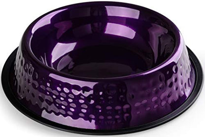 Tiertraum Dog and Cat Bowl, Non Slip Aluminium Pets Feeder Bowl