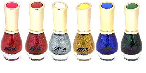 Saffron Glitters Galore Nail Polish - Set of 6