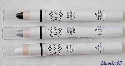 NYX Jumbo Eye Pencil (601,603,604) in BLACK, SILVER, MILK 3pc SET