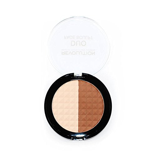 Makeup Revolution Duo Face Sculpt Contouring and Highlighter 2-in-1 Pack of 1 x 15 g