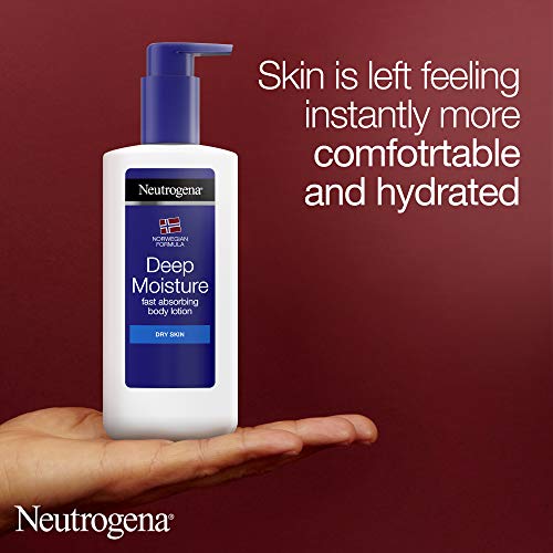 Neutrogena Deep Moisture Fast Absorbing Body Lotion 24 Hour Moisturisation (Packaging may vary), 400 ml