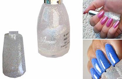 La Femme Sparkle and Glitter Topcoat  Clear Shimmer Iridescent Nail Varnish