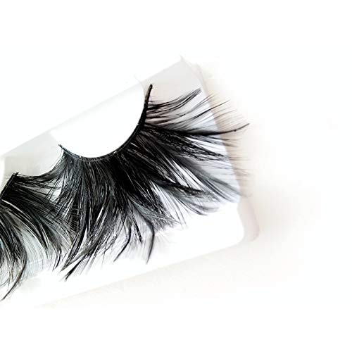 Feather Fake Eyelashes Long Voluminous False Eye Lashes Choose Colour