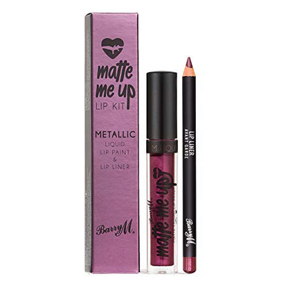 Barry M Matte Me Up Liquid Lip Kit Metallic Avant Garde