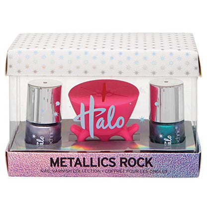 Christmas 2019 Technic Halo Metallic Rocks Nail Varnish Ladies Girls Gift Set