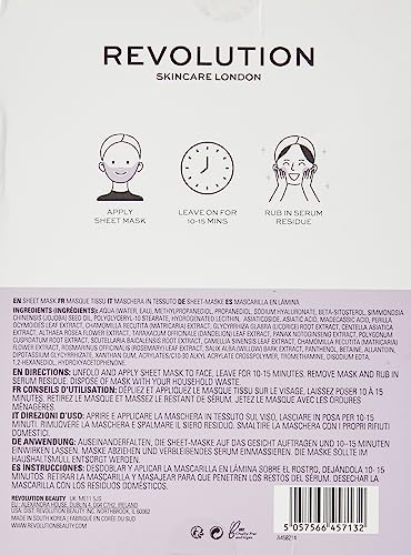 Revolution Skincare London, Maskne Calming & Purifying, Lower Face Sheet Mask