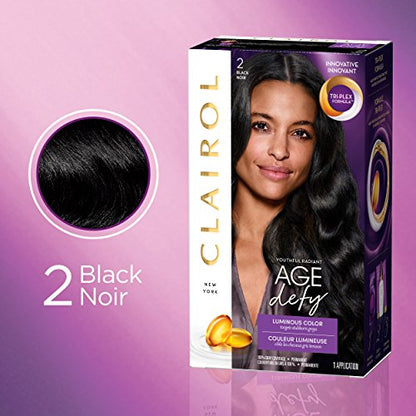 Clairol Age Defy Expert Collection, Black 2, Permanent Hair Colour, 1 Kit