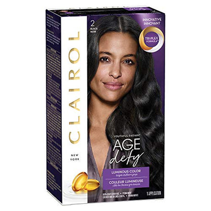 Clairol Age Defy Expert Collection, Black 2, Permanent Hair Colour, 1 Kit