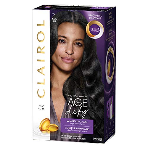 Clairol Age Defy Expert Collection, Black 2, Permanent Hair Colour, 1 Kit