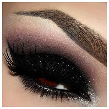 Glitter Eyeshadow Makeup for Eyes Face Body (Glitter Black)
