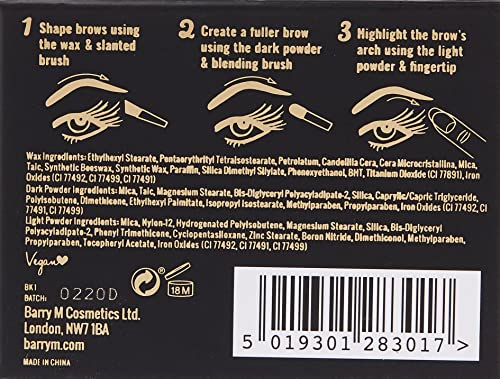 Barry M Brow Kit, Medium to Dark, 4.5 G