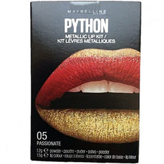 Maybelline Lipstick Python Metallic Lip Kit, 05 Passionate Red Gold