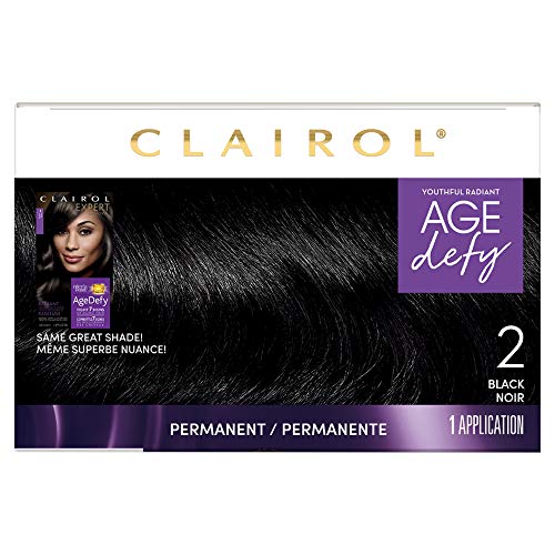 Clairol Age Defy Expert Collection, Black 2, Permanent Hair Colour, 1 Kit