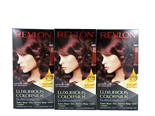 Revlon Luxurious Colorsilk Buttercream Hair Colour 48BV Burgundy (pack of 3)