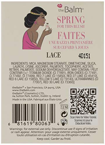 theBalm Instain Long-Wearing Powder Staining Blush - Lace Bright Pink