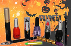 Goth - Halloween Black Glowing Makeup & UV Glow in the Dark Nail Varnish GiftSet