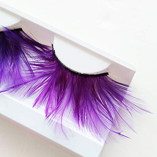 Feather Fake Eyelashes Long Voluminous False Eye Lashes Choose Colour