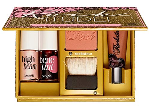 BENEFIT ROCKitude! Rockin' Rose Gold Lip & Cheek Kit FESTIVE EDITION