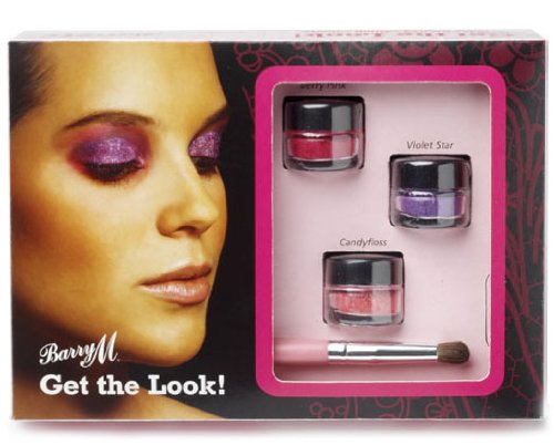 Barry M Get the Look Dazzle Dust Pink & Purple Brush Set