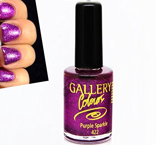 Purple Fine Glitter Varnish Polish - Purple Sparkle 422