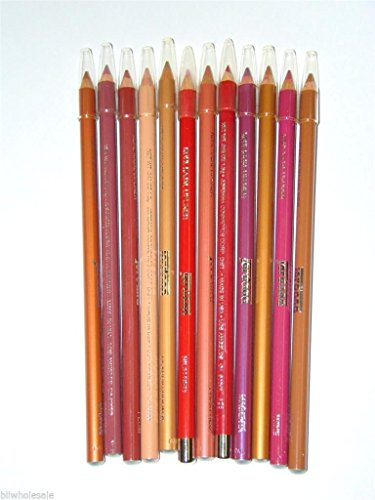 JORDANA 7" KOHL KAJAL LIP LINER LIP PENCILS SET - WINE RICH RED MORE!