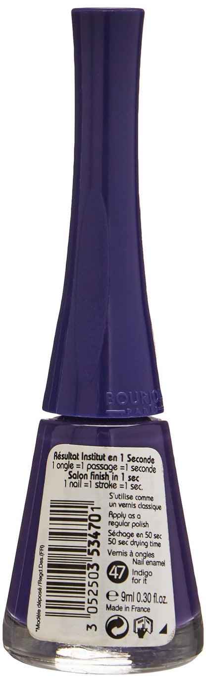 Bourjois 1 Seconde Nail Polish 47 Indigo for it